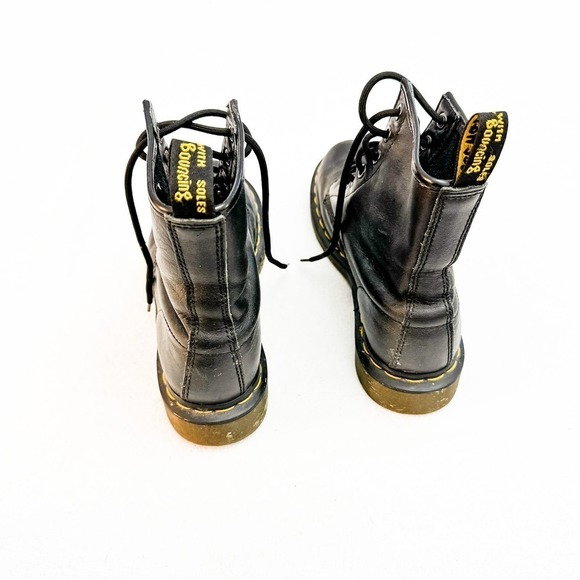Dr. Martens Leather Combat Boot Black Lace Up Size 6 UK4 - Picture 6 of 7